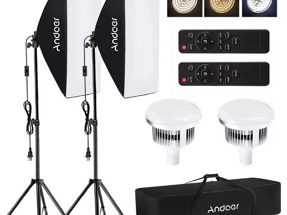 Stuudiovalgustuskomplekt (2x SOFTBOX + LUXCEO Q508A)