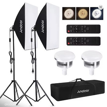 Комплект студийного освещения (2x SOFTBOX + LUXCEO Q508A)