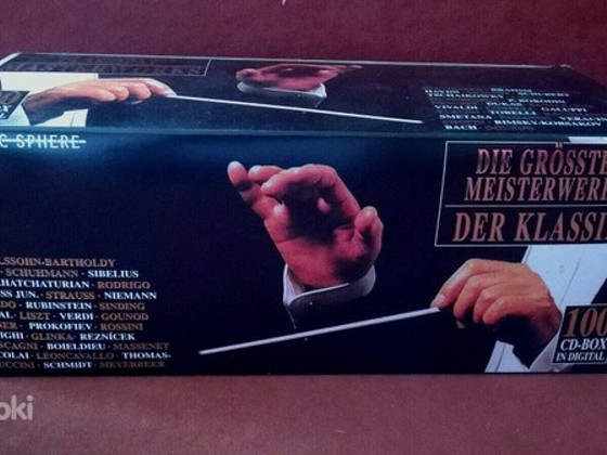 100 CD BOX-"Suurimad klassikalise kunsti meistriteosed"