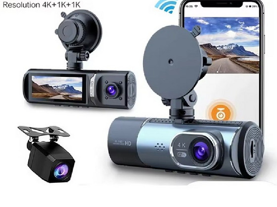 АВТОМОБИЛЬНЫЙ ВИДЕОРЕГИСТРАТОР 4K, 5GHz WiFi, GPS, карта 128GB