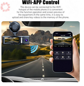 AUTO PARDAKAAMERA 4K, 5GHz WiFi, GPS, 128GB kaart (5 foto / 10)