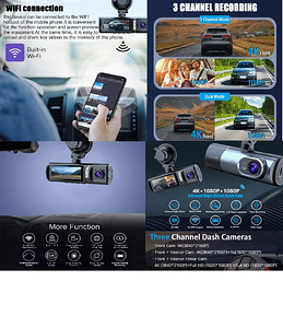 AUTO PARDAKAAMERA 4K, 5GHz WiFi, GPS, 128GB kaart (9 foto / 10)