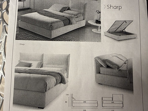 Итальянская кровать Sharp +матрас 160х200 (3 фото из 8)