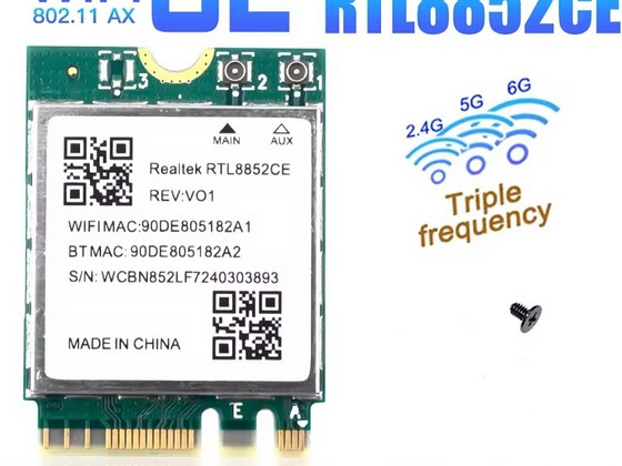 Wi-Fi 6E card adapter M.2 + Bluetooth