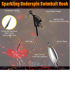 Офсетные крючки Swimbait Bladed 10 шт (2 фото из 6)