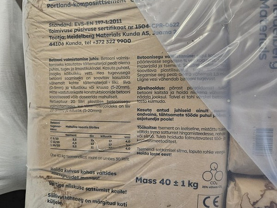 Строительный цемент 40 кг мешок