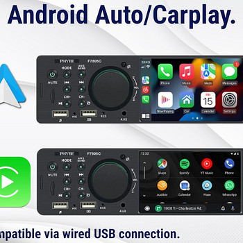 1DIN автомагнитола Android Auto / Carplay 4" экран