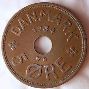 Датская 5 ÖRE (1 фото из 2)