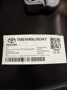 20" оригинальные диски Toyota/Lexus 5x114,3 (7 фото из 10)