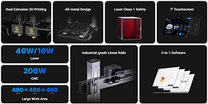 Snapmaker Artisan Premium 3-in-1 3D Printer Laser CNC Frees (6 foto / 9)
