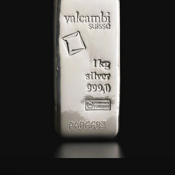 1 кг серебряная пластина Valcambi