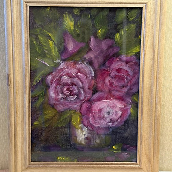 "Roosid vaasis" Nikolai Shoshin, 2018-2020, õli, lõuendil
