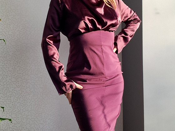Asos бордовое платье M-L