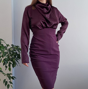 Asos бордовое платье M-L (3 фото из 4)