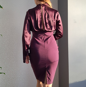 Asos бордовое платье M-L (4 фото из 4)