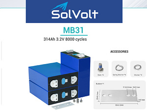 Новые элементы EVE MB31 (314Ah) LiFePO4 – В наличии (3 фото из 3)