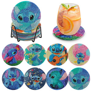 Stitch teemantmaalimise komplekt- tassi alused 8tk (1 foto / 4)
