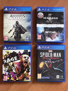 Spider man,heavy rain/beyond,assassins creed, rage 2 for ps4 (1 foto / 4)