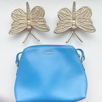 Новая кожаная сумка Furla, синяя