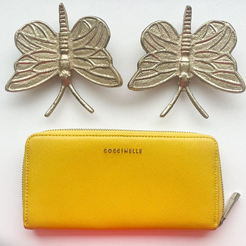 Coccinelle nahast rahakott, kollane