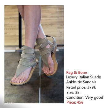 Rag & Bone Luxury Suede Сандалии