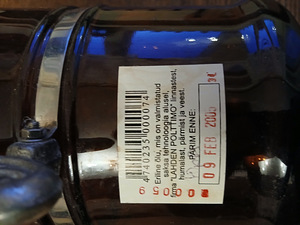 Suur vintage õllepudel (klaas-metall), 3 L ÕLLEPUDEL (3 foto / 4)