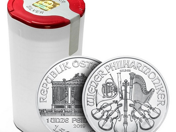 1oz Austria Philarmoniker Hõbemünt 20tk (tuub) / hõbe