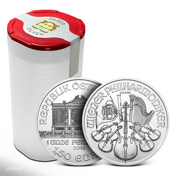 1oz Austria Philarmoniker Hõbemünt 20tk (tuub) / hõbe