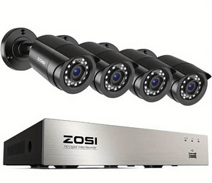 Водонепроницаемая система видеонаблюдения CCTV – 4 камеры + (1 фото из 4)