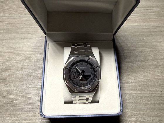 Casio g shock oak mod, нержавеющая сталь