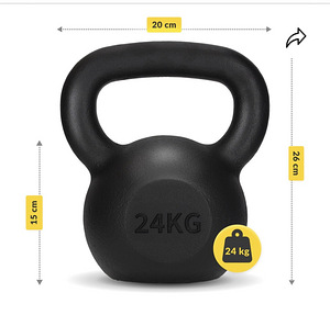 Uus 24 kg Kettlebell – jõutreening, CrossFit, kodujõusaal (2 foto / 5)