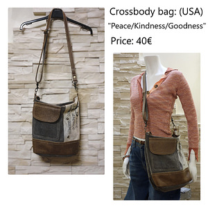 Crossbody kott: Peace/Kindness/Goodness (USA) (1 foto / 5)