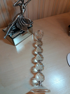 Uus kristallist küünlajalg. Kõrgus 33 cm. (5 foto / 10)