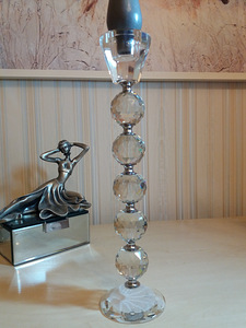 Uus kristallist küünlajalg. Kõrgus 33 cm. (6 foto / 10)