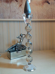 Uus kristallist küünlajalg. Kõrgus 33 cm. (8 foto / 10)