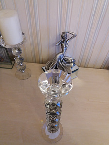 Uus kristallist küünlajalg. Kõrgus 33 cm. (9 foto / 10)