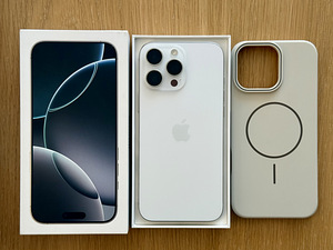 Apple iPhone 16 Pro Max White 256GB uueväärne! Aku 94% (1 foto / 8)