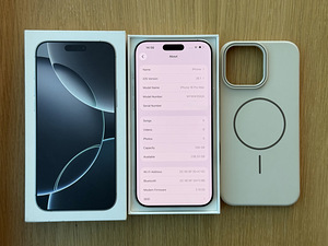 Apple iPhone 16 Pro Max White 256GB uueväärne! Aku 94% (7 foto / 8)