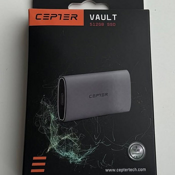 Cepter Vault 512 GB External SSD Storage , Black