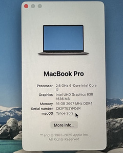 MacBook Pro 16-inch (2019) — 16GB RAM, 512GB SSD, Touch Bar (6 foto / 6)