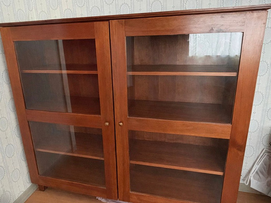 Vitriinkapp puidust klaasustega 140x122(h)x38 2tk