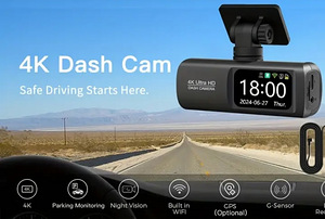 Видеорегистратор 4K Ultra HD Dash Camera GPS ,WIFI (6 фото из 10)