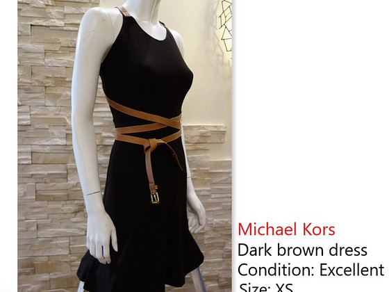 Michael Kors. Стильное платье с кожаным ремнем. XS