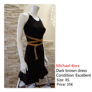Michael Kors. Stiilne kleit nahkrihmaga. XS (1 foto / 3)