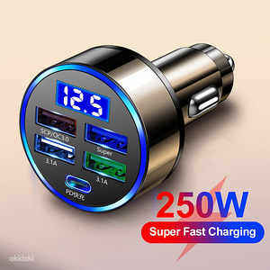 Auto Telefoni Laadija PD USB 5 Ports Type C USB (1 foto / 10)