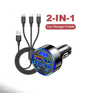 Auto Telefoni Laadija PD USB 5 Ports Type C USB (8 foto / 10)