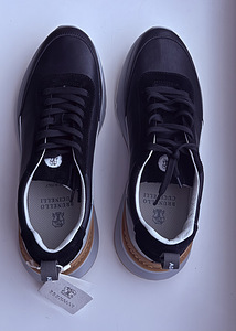 Brunello Cucinelli Calfskin Runners , Black (2 foto / 5)