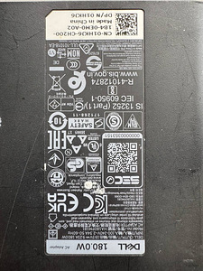 Зарядное устройство/адаптер Dell 180W 19.5V 9.23A (7.4×5.0) (оригинал) (2 фото из 2)