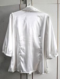 Шелковая белая блузка (6 фото из 7)