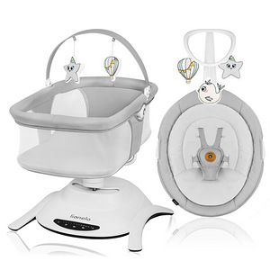 Кровать-качели Lionelo Bella 2in1, grey concrete (2 фото из 4)